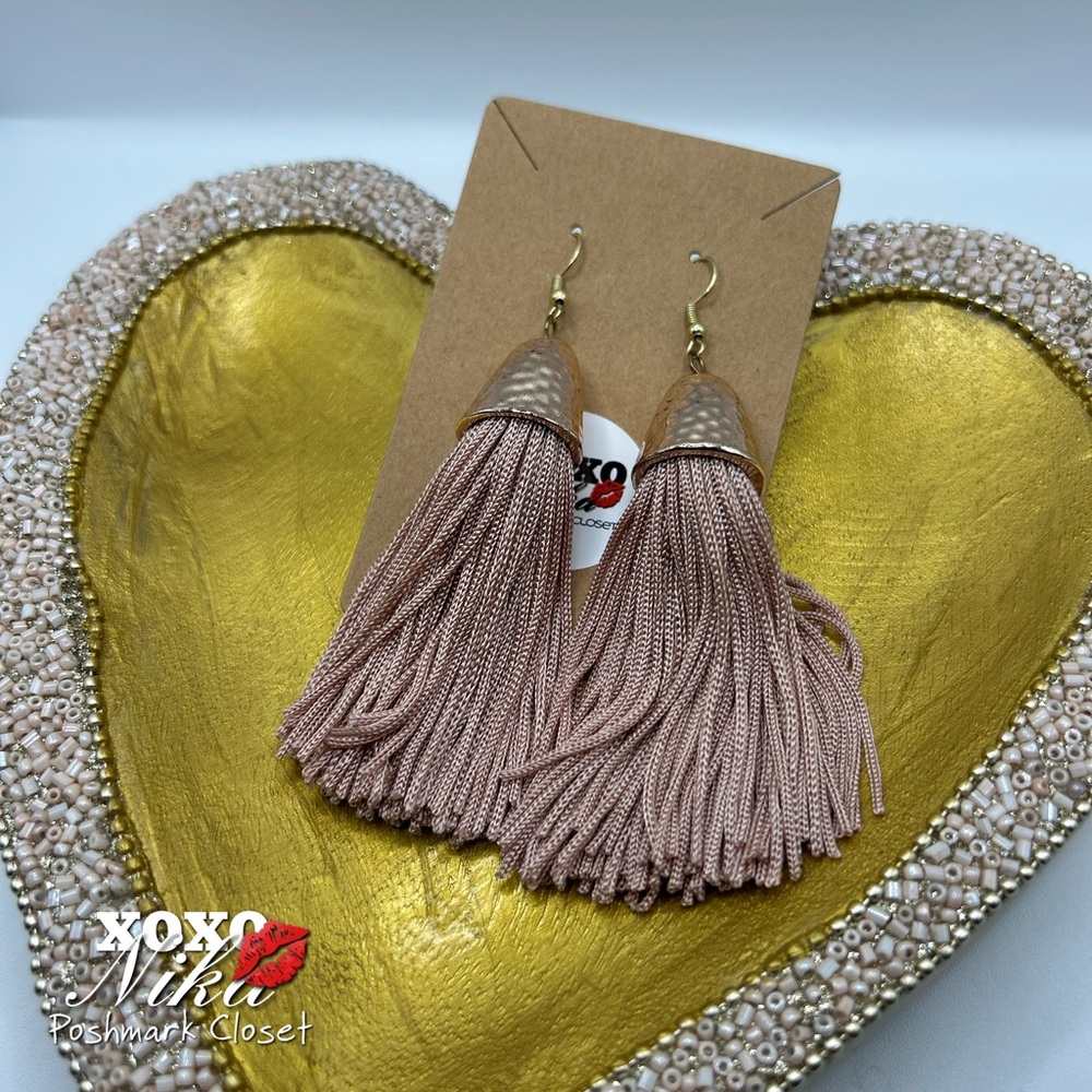 Pink Tassel Earrings